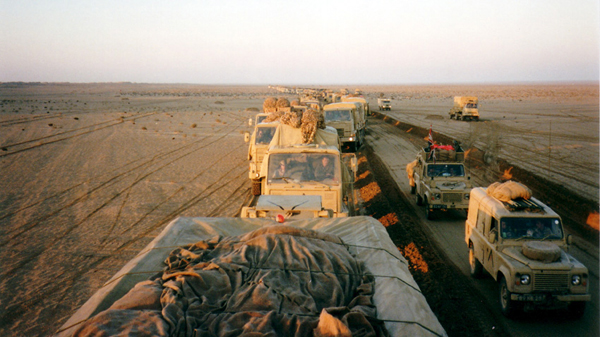 Convoy out of Iraq into Kuwait (A very long Night & Day)